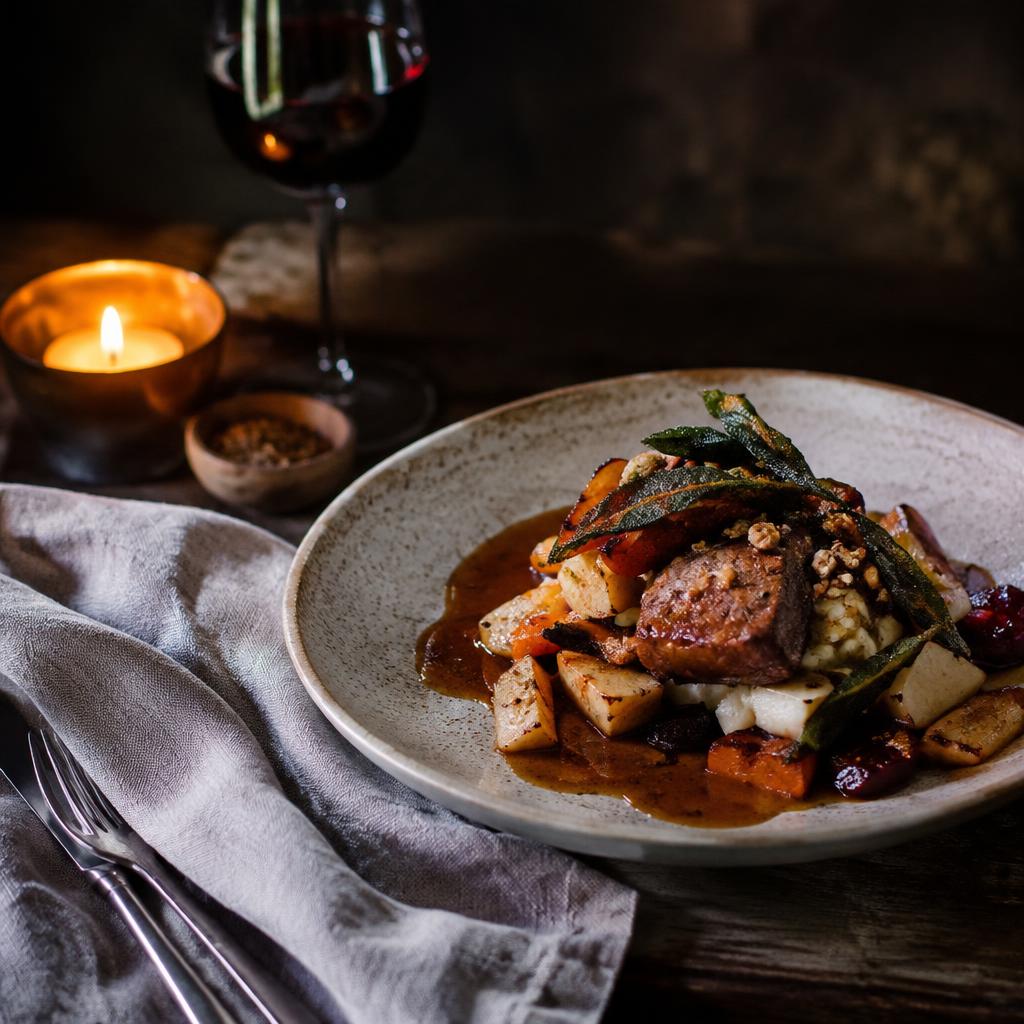 Plated seasonal main course